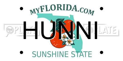 HUNNI Florida License Plate