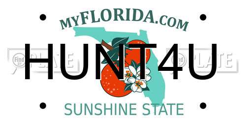 HUNT4U Florida License Plate