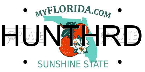 HUNTHRD Florida License Plate