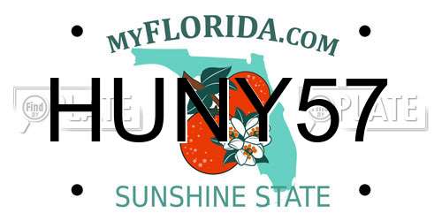 HUNY57 Florida License Plate