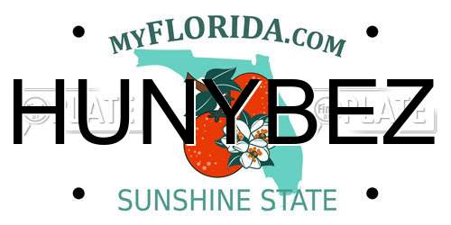HUNYBEZ Florida License Plate