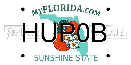 HUP0B Florida License Plate