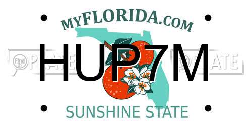 HUP7M Florida License Plate