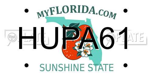 HUPA61 Florida License Plate