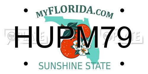 HUPM79 Florida License Plate