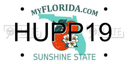 HUPP19 Florida License Plate