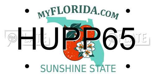 HUPP65 Florida License Plate