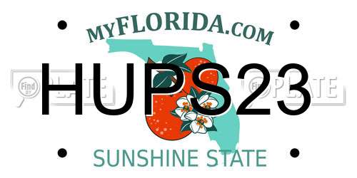 HUPS23 Florida License Plate