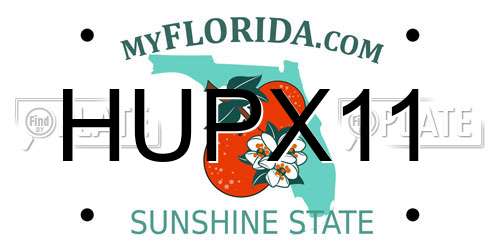 HUPX11 Florida License Plate