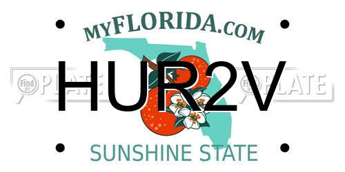 HUR2V Florida License Plate