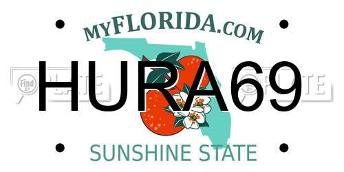 HURA69 Florida License Plate