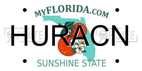 HURACN Florida License Plate