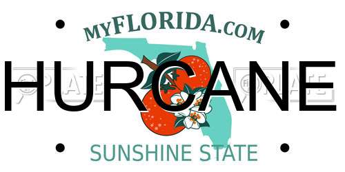 HURCANE Florida License Plate