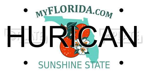 HURICAN Florida License Plate