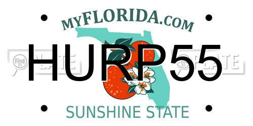 HURP55 Florida License Plate
