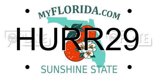 HURR29 Florida License Plate