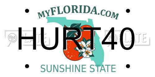 HURT40 Florida License Plate
