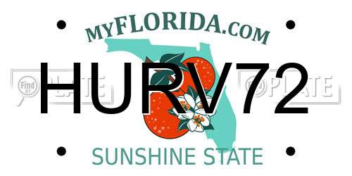 HURV72 Florida License Plate