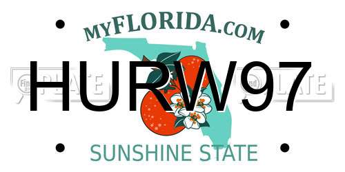 HURW97 Florida License Plate