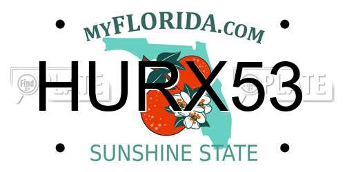 HURX53 Florida License Plate