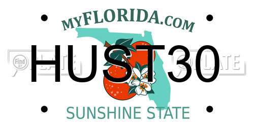 HUST30 Florida License Plate