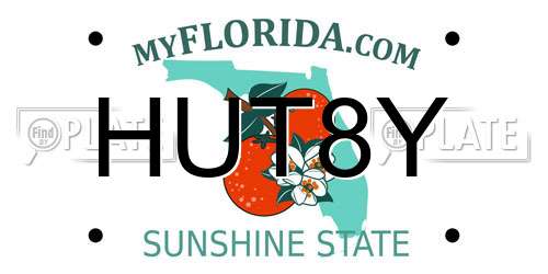 HUT8Y Florida License Plate