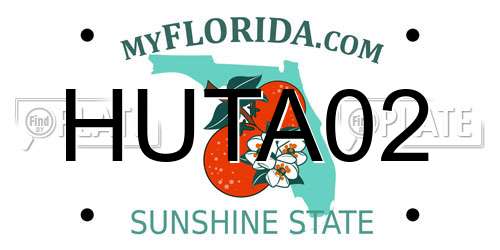 HUTA02 Florida License Plate