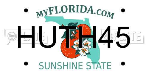 HUTH45 Florida License Plate