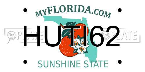 HUTI62 Florida License Plate