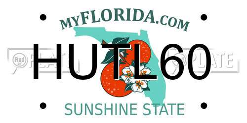 HUTL60 Florida License Plate