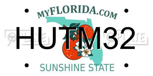 HUTM32 Florida License Plate