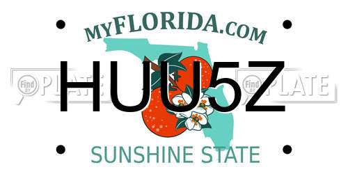 HUU5Z Florida License Plate
