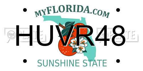 HUVR48 Florida License Plate