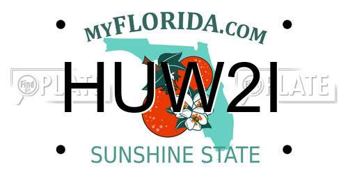 HUW2I Florida License Plate