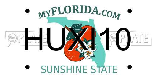 HUXI10 Florida License Plate