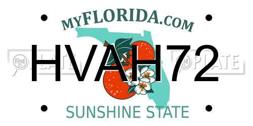 HVAH72 Florida License Plate