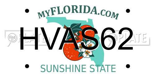 HVAS62 Florida License Plate