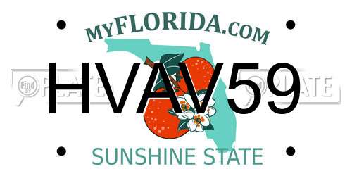 HVAV59 Florida License Plate