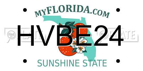 HVBE24 Florida License Plate