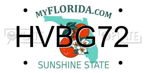 HVBG72 Florida License Plate