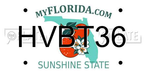 HVBT36 Florida License Plate