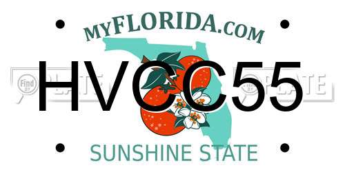HVCC55 Florida License Plate