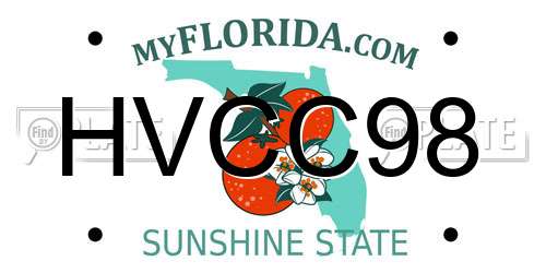 HVCC98 Florida License Plate