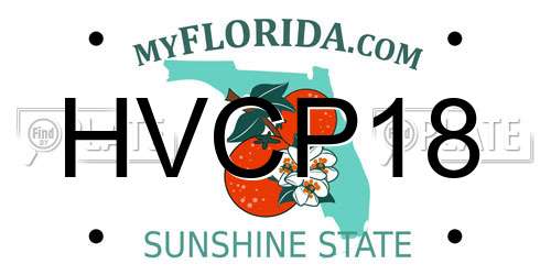 HVCP18 Florida License Plate