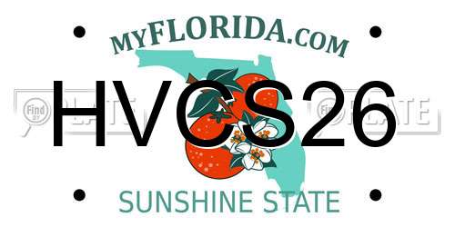 HVCS26 Florida License Plate