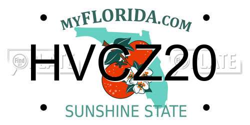HVCZ20 Florida License Plate