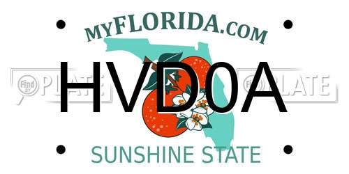 HVD0A Florida License Plate