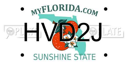 HVD2J Florida License Plate