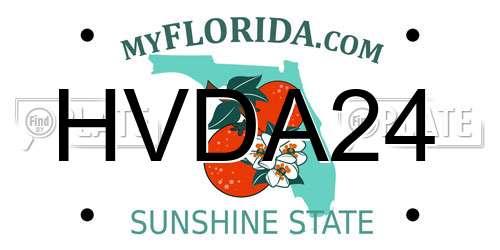 HVDA24 Florida License Plate