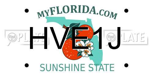 HVE1J Florida License Plate